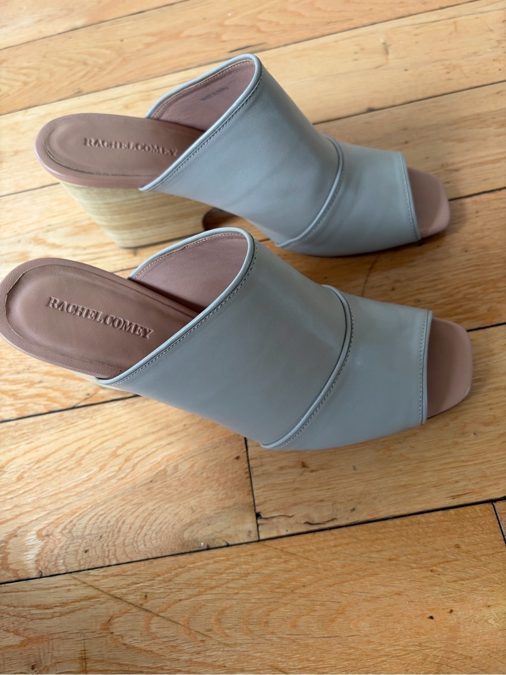 Rachel Comey Dahl Leather Open-Toe Block Heel Mule Sandal - Picture 6 of 7